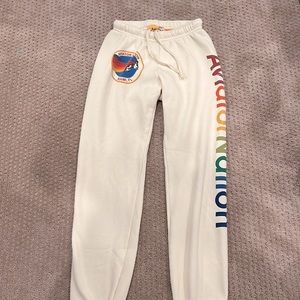 Selling Aviator Nation Sweatpants!! Color is a cream white and a size xs!!